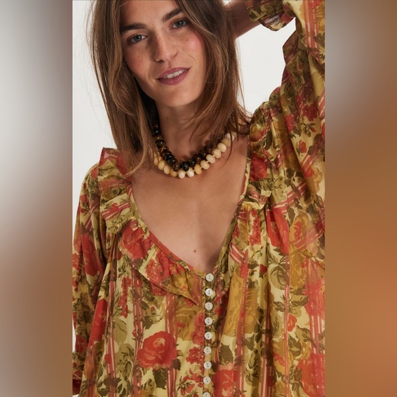 Garden WondersMaxi dress NWOT retro combo - Picture 3 of 4